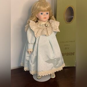 Collectible Doll with Blue Dress